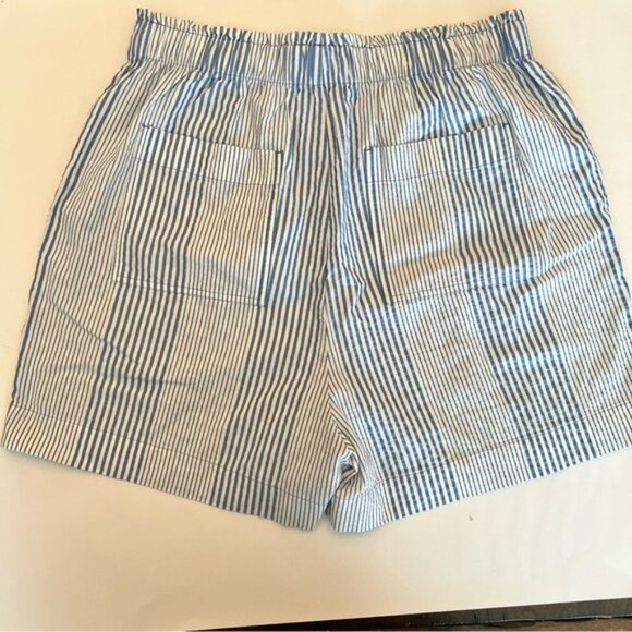 Loft Womens Blue White High Rise Shorts Size Medium Lightweight Cotton - Picture 4 of 4